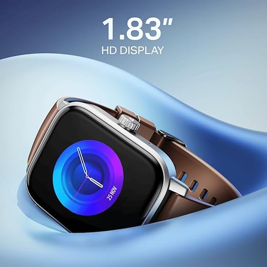 boAt Wave Astra Neo Smartwatch Bluetooth Calling, 1.83” HD Display, Health &amp; Wellness Suite, IP68 Resistance, Functional Crown (Timber Brown)